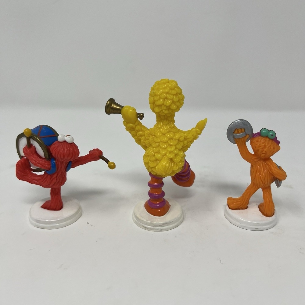 3 Sesame Street Henson Wilton 2113-3460 Cake Topper Figures Big Bird, Elmo & Zoe - Picture 2 of 3
